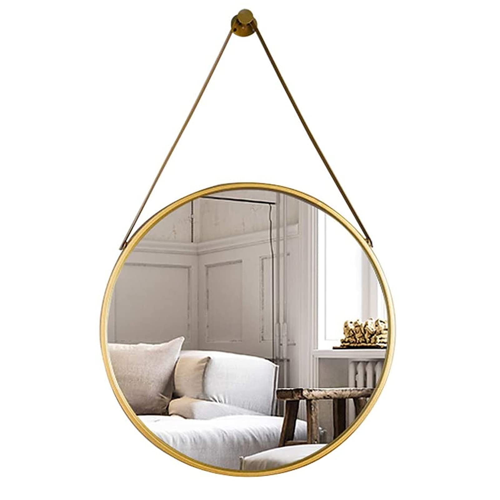 TYUHDUYUR Decorative Wall Mirror Vintage Hanging Mirrors for Bathroom Bedroom Living-Room Dresser Decor Fireplace Mirrors Round Antique Gold 40Cm 50Cm 60Cm 70Cm Fashion / 50cm