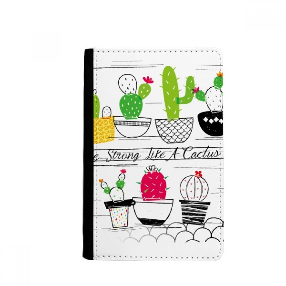 DIYthinker Succulents Potted Plant Cactus Passport Holder Notecase Burse Wallet Cover Card Purse
