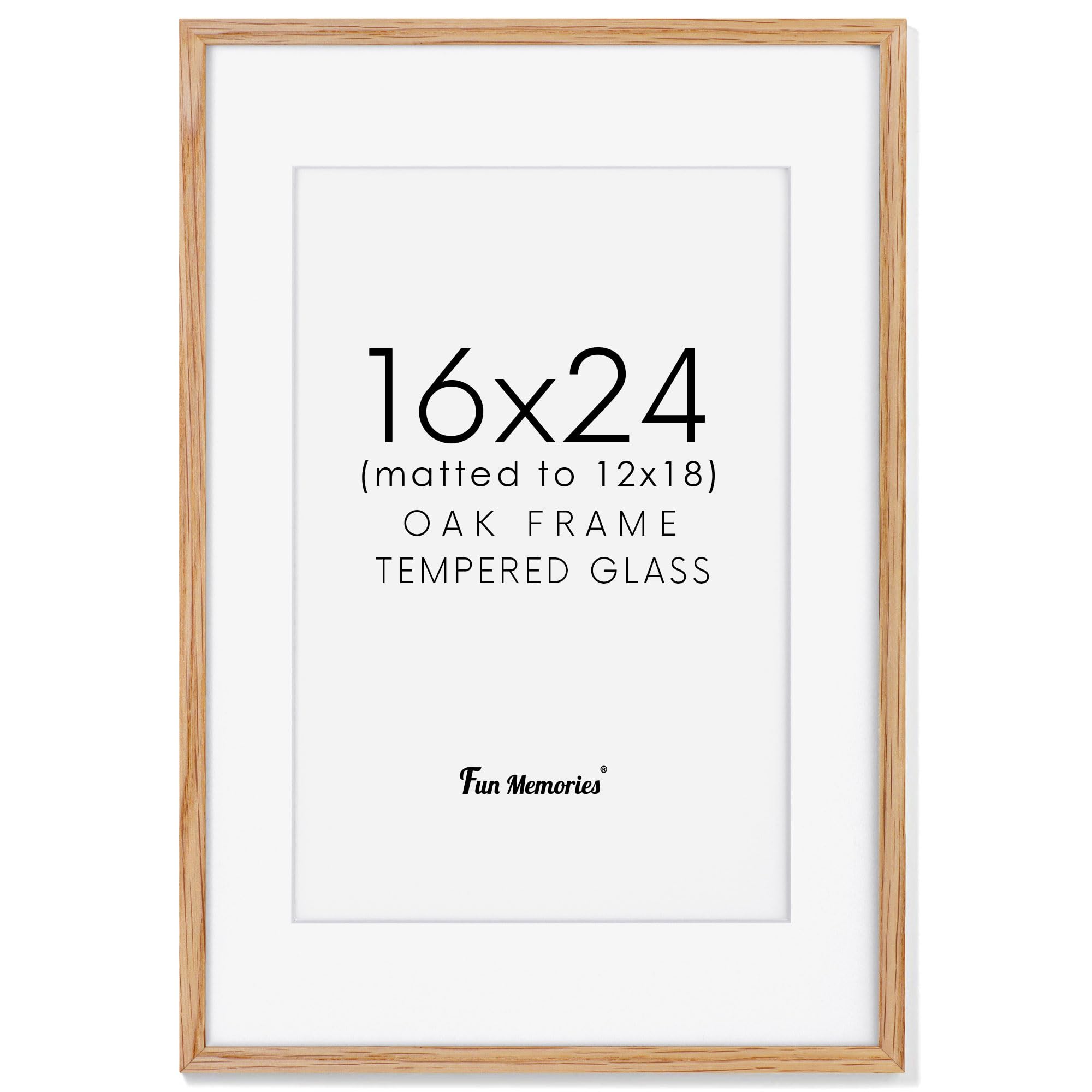 Amazon.com - Fun Memories 16x24 Wood Picture Frame, Real Oak Wood
