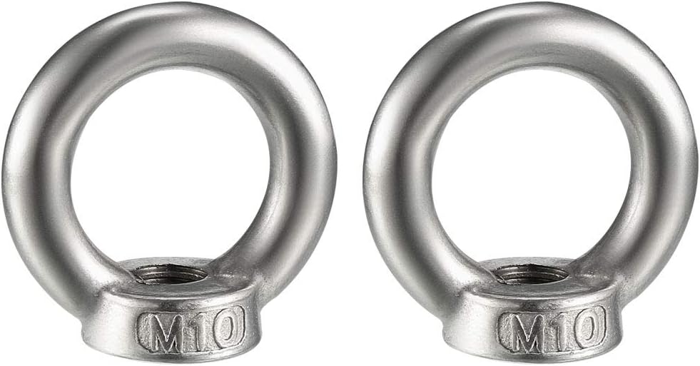 Marine Uxcell M4 Lifting - 304 Stainless Steel Round For Rope Fitting, Pack Of 5 Eye Nuts