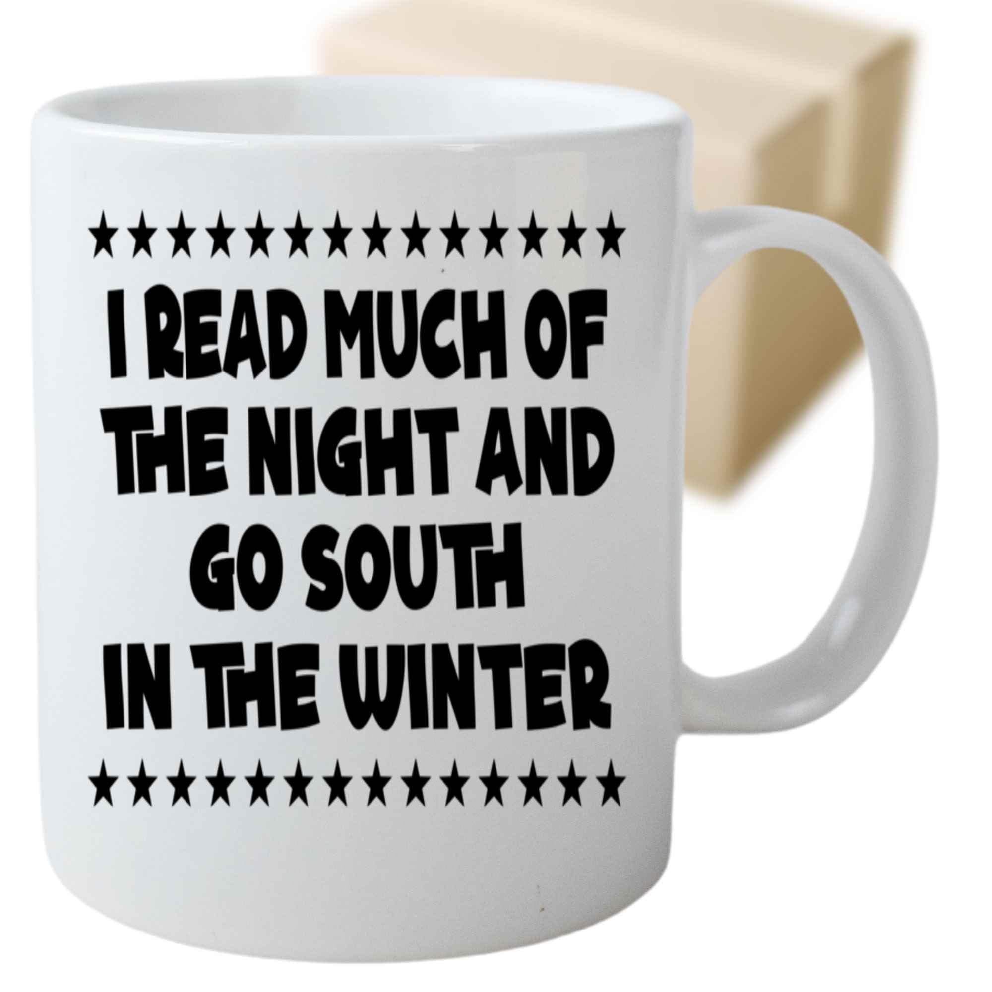 Book Lover's Gift, Great Winter Birthday Present for a Son - Iread Much Of Night Go South, Men's Women's and 11 Oz White Ceramic Coffee Mug