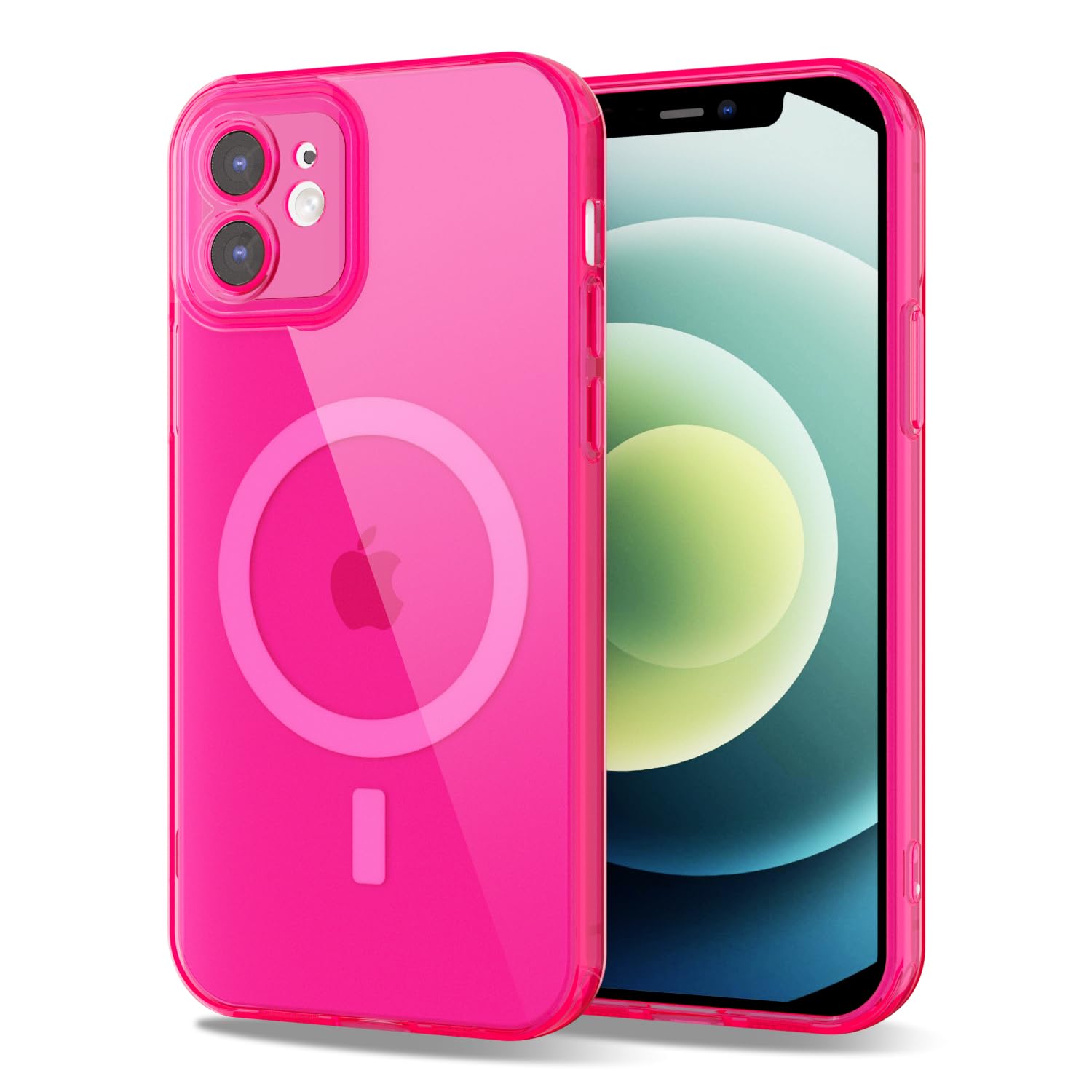Svanove for iPhone 12 Case Clear Compatible with Magsafe Silicone, Bright Transparent Thin Magnetic Mag Safe Case Cute, Girly Trendy Slim Hard Camera