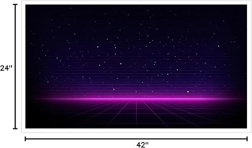 Miniatura 7 de Synthwave Vaporwave - Póster de arte digital de estrellas retrowave para el hogar, 1 pieza, decoración sin marco, 42 x 24 pulgadas