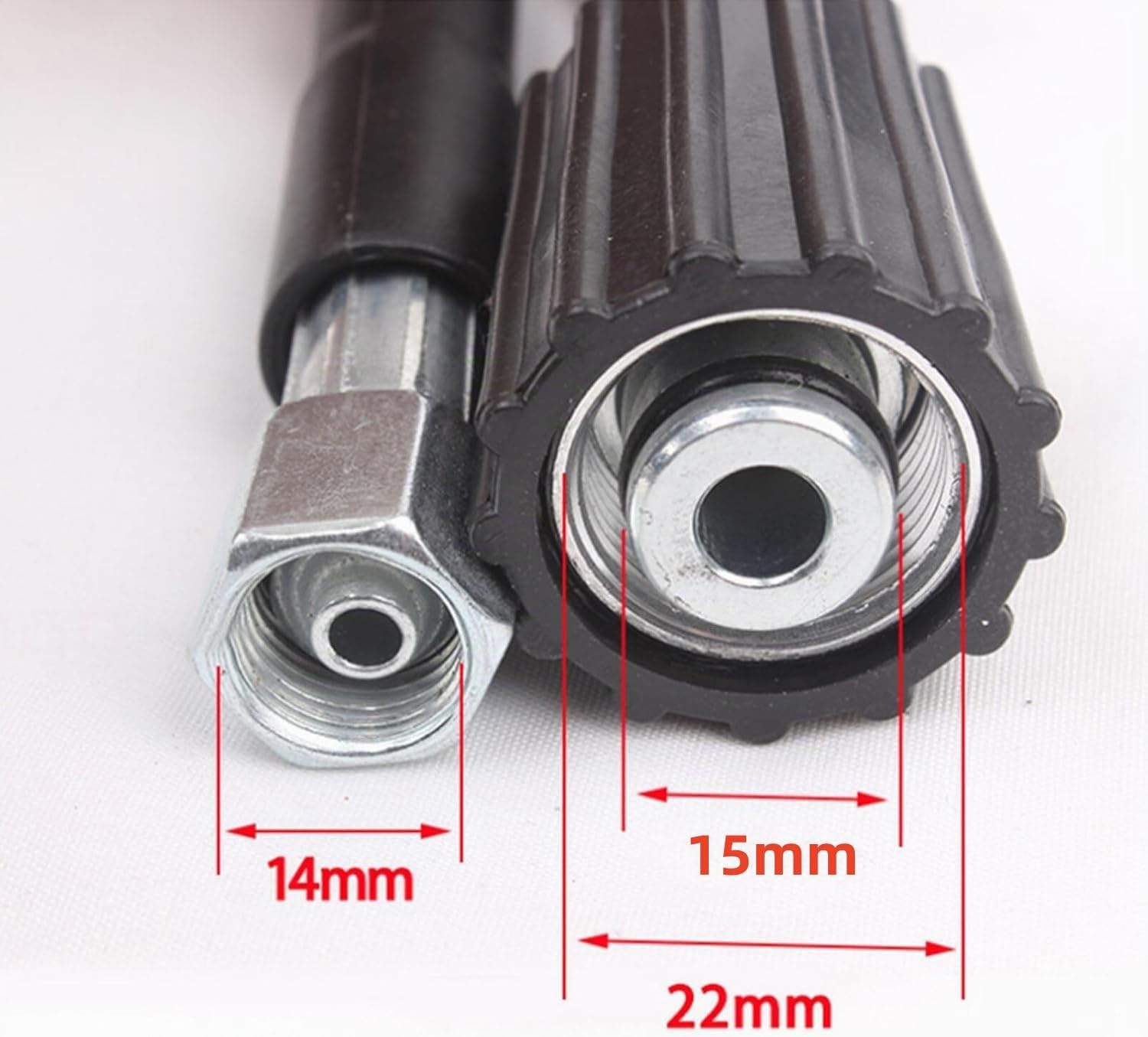 YUET Tubo Flessibile per Idropulitrici 10M, M14 x M22 (15mm) Alta Pressione Prolunga Accessorio