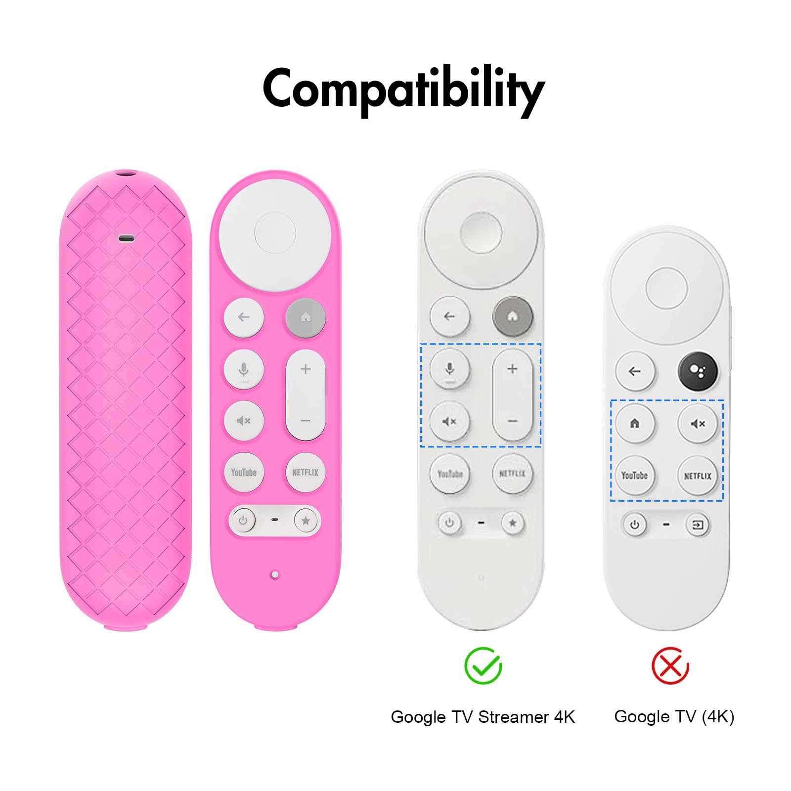 Coques Silicone Fluorescentes Pour Télécommande Google TV – Lot De 2, Vert Lumineux – Protection Et Retrouvaille Facile La Nuit