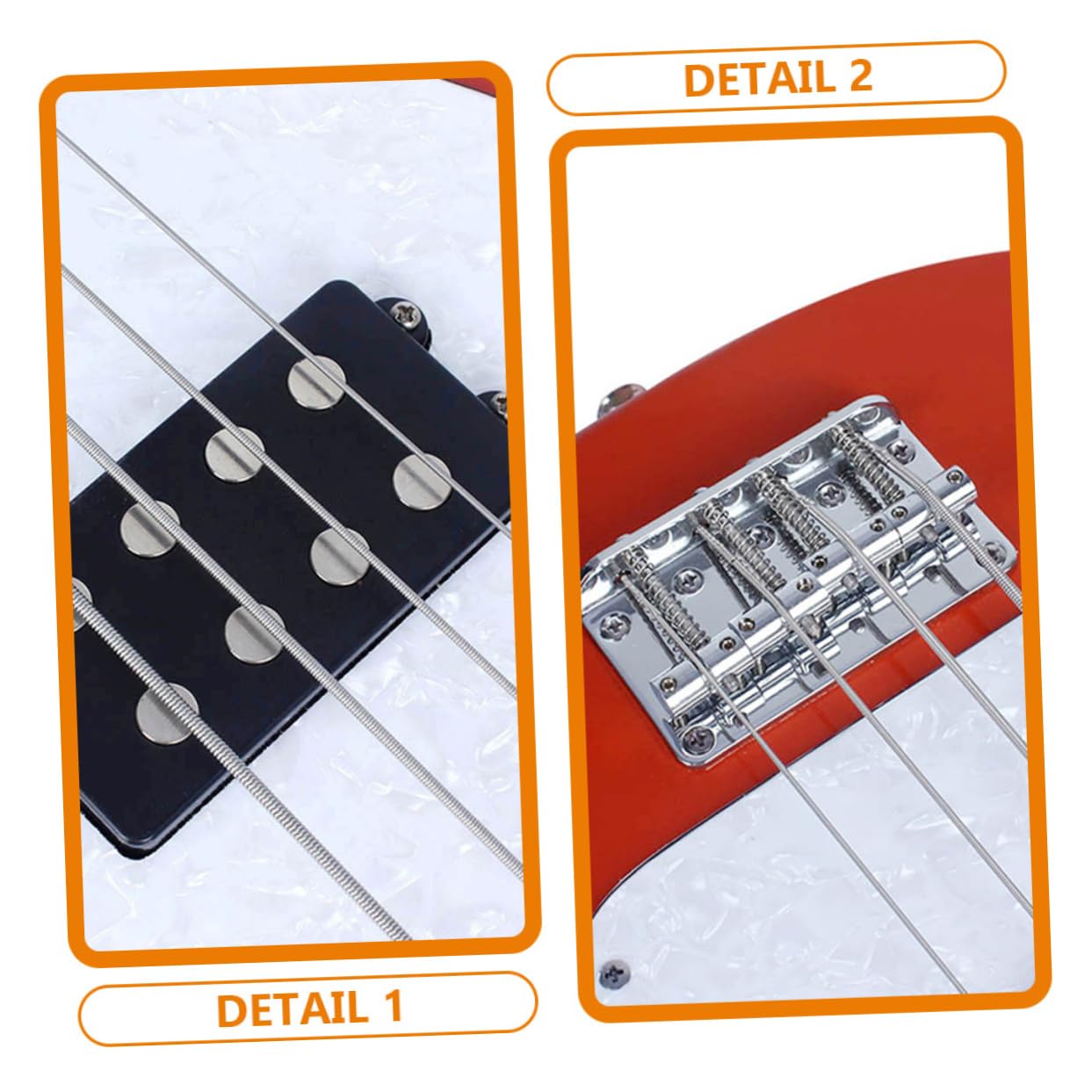 ifundom Electric Bass Strings Nickel Alloy Coated Steel Core Bass Strings for Instruments