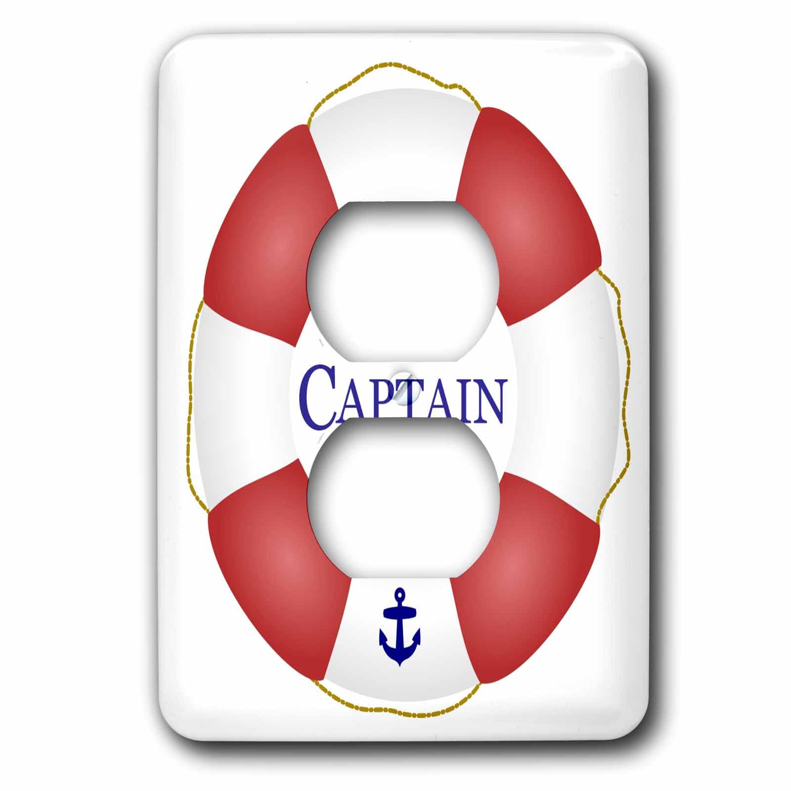 Capitaine de sauvetage plaque de interrupteur de bateau nautique pour cabine de pêcheur