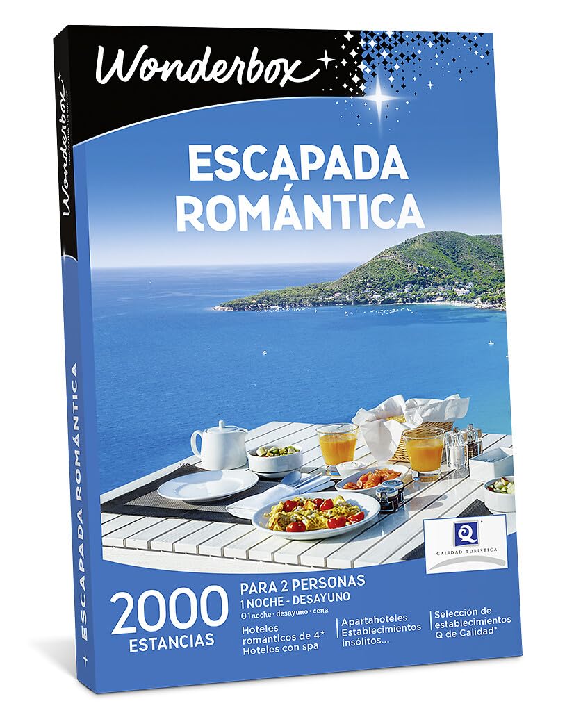 WONDERBOX - Caja Regalo - Escapada romántica - Una Noche romántica para Disfrutar con quien Quieras: hoteles hasta 4 Estrellas, Casas Rurales, haciendas, hoteles en la Playa…