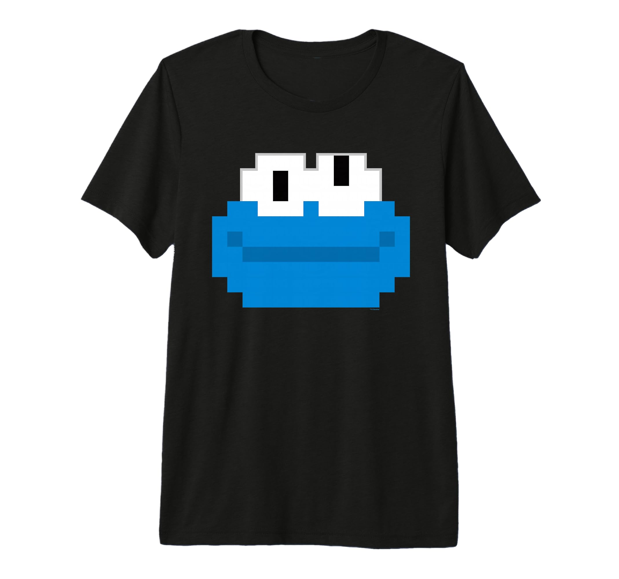 T-shirt Cookie Monster premium imprimé graphique haute définition rétro bleu - 2