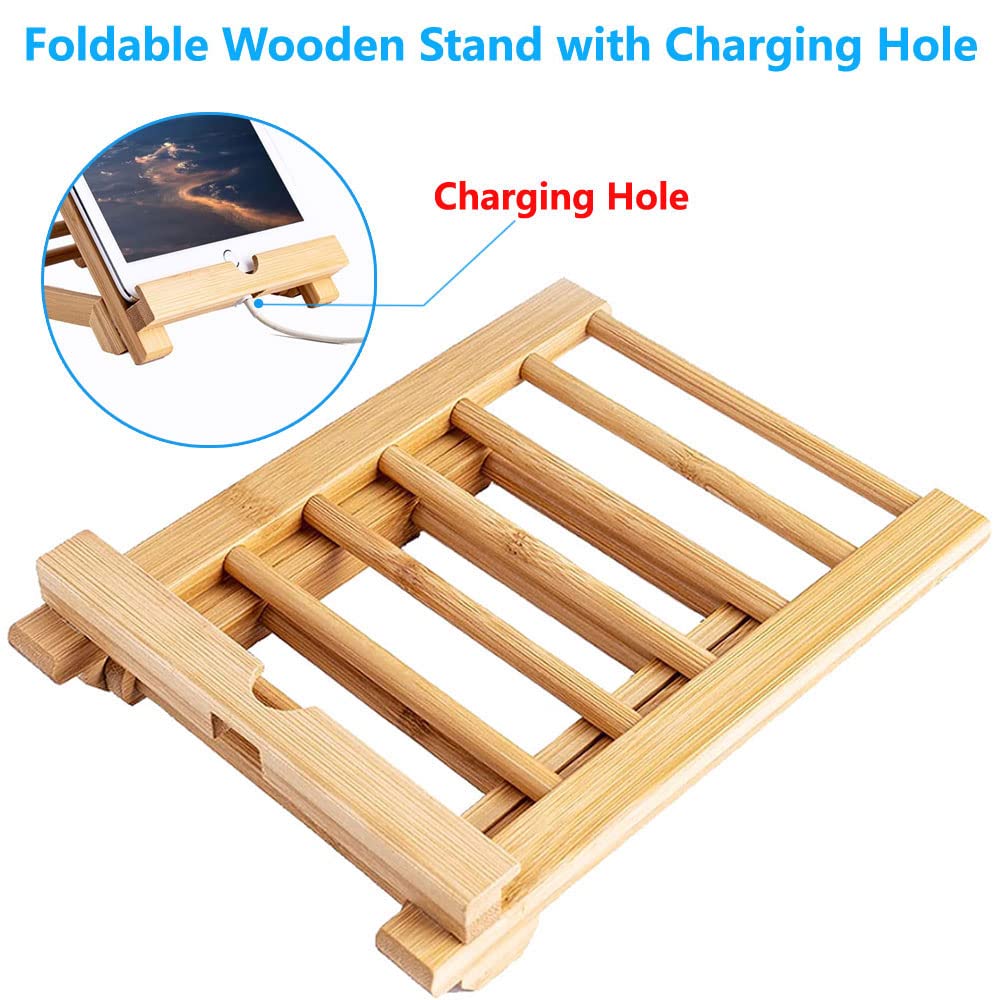 Porta Cellulare In Legno Di Bamb&ugrave; - Supporto Da Scrivania Per IPhone E IPad, Design Portatile E Stabile
