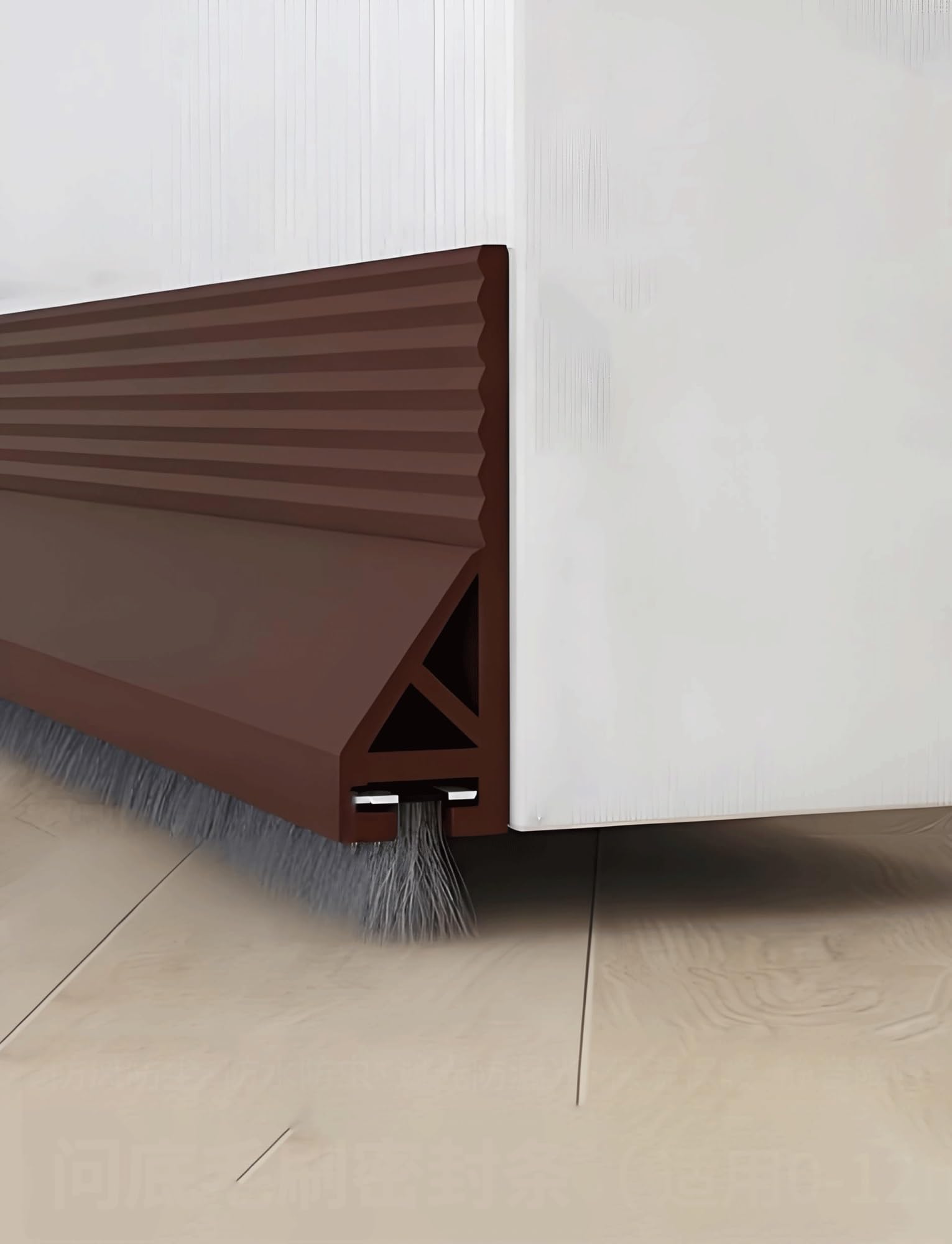 Paraspifferi regolabile per porta, confezione da 2, marrone, guarnizione sotto la porta, blocco vento ad alta efficienza energetica per la casa, personalizzabile per tutte le porte domestiche