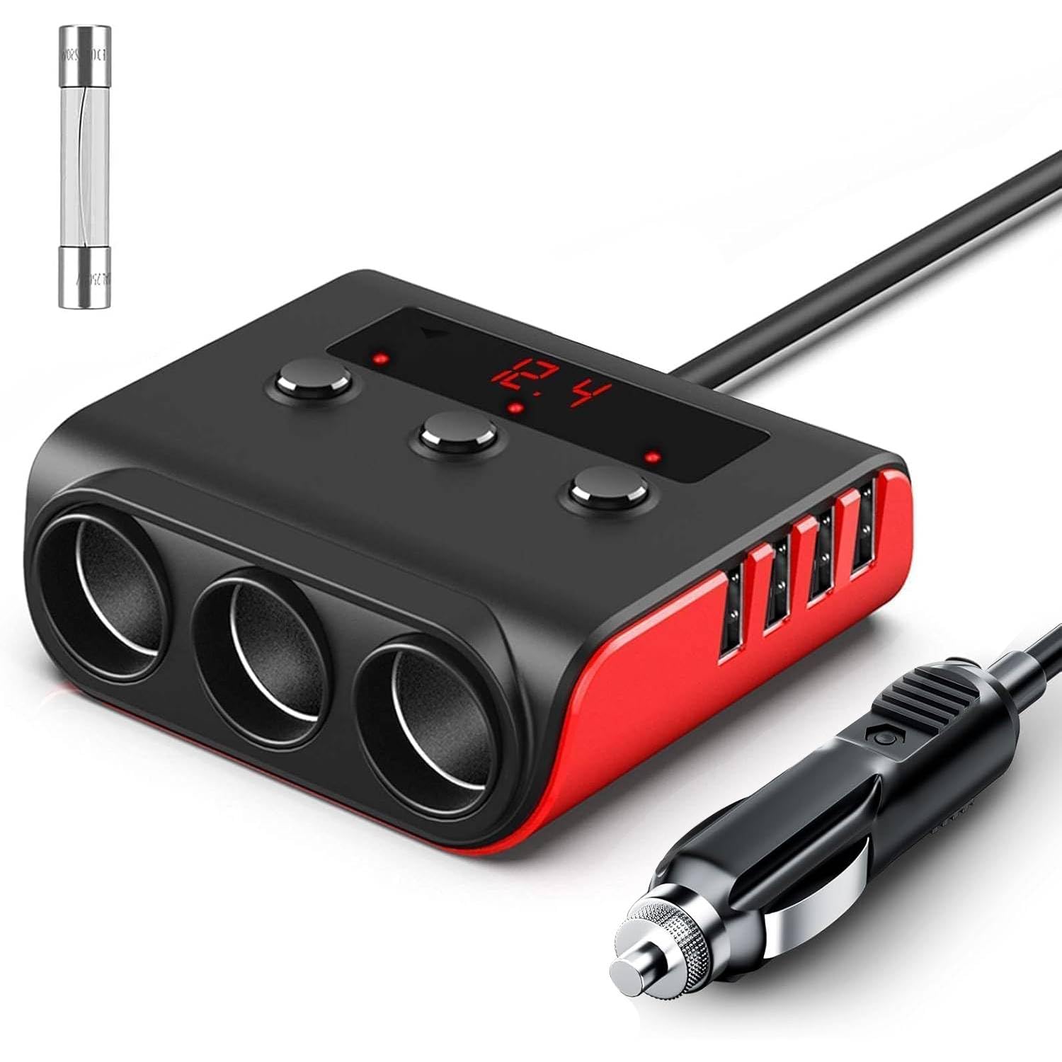 Amazon.co.jp: 【2025進化モデル 】SONRU 7 in 1 シガーソケット 3連