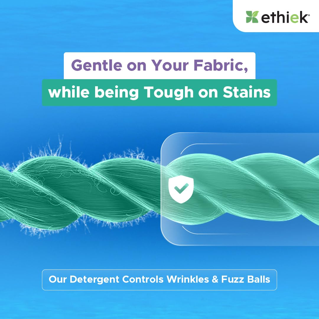 Diwali Sale Ethiek Liquid Detergent For Silk, Woolen, &Amp; Delicate Clothes, Gentle Zero Enzyme Fabric Care, Natural &Amp; Organic Detergent Liquid For Top Load, Front Load Washing Machine &Amp; Hand Wash - 500Ml