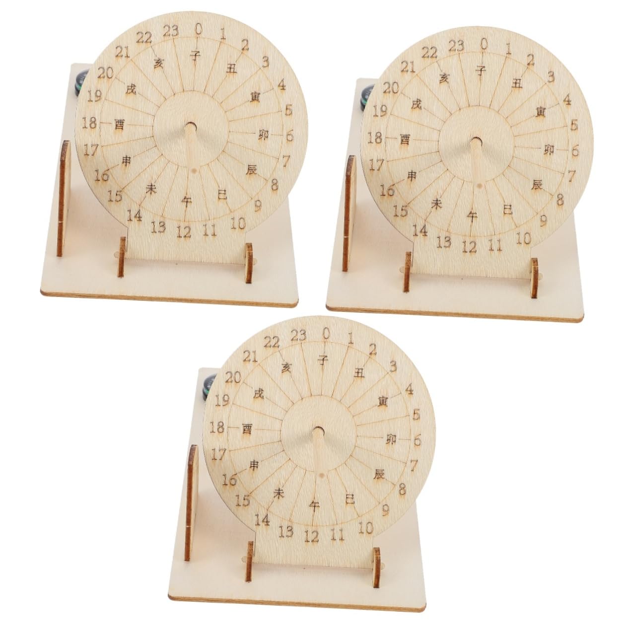 Reloj de sol de madera para regalo pedagógico en cumpleaños y talleres escolares