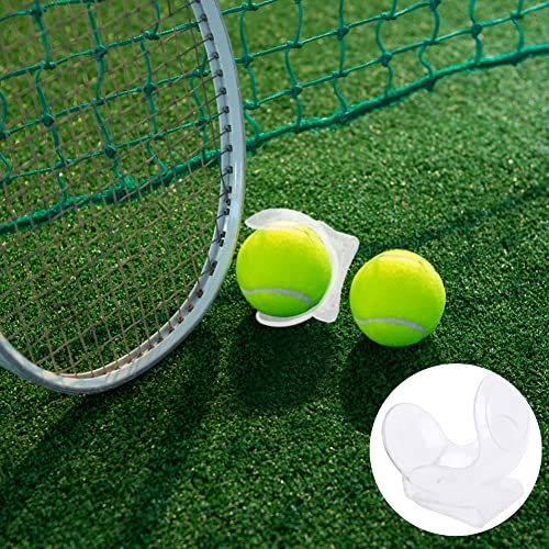 SPYMINNPOO Tennisball Halterung,Tennisball Clip Tennis Ballclips Tennis Ball Clip für Tennisbälle ABS Tennisball Halter für Tennisbälle Sportzubehör(Transparent)