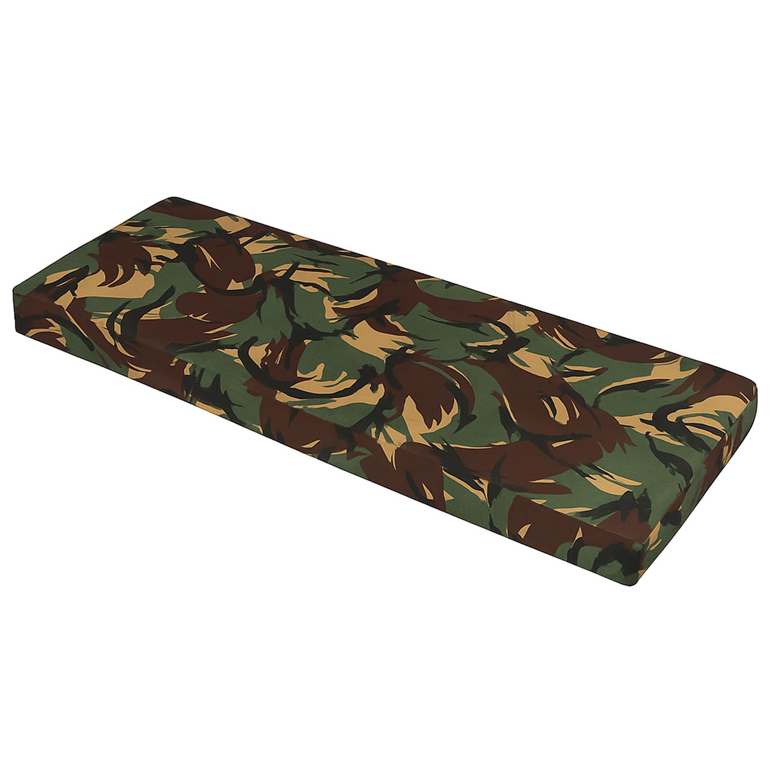 Brillars Water Resistant 3 Seater Garden Living Furniture Home Bench Seat Sun Lounger Patio Chair Cushion Indoor & Outdoor (Army Camouflage, 140x45x5cm / 55x18x2)