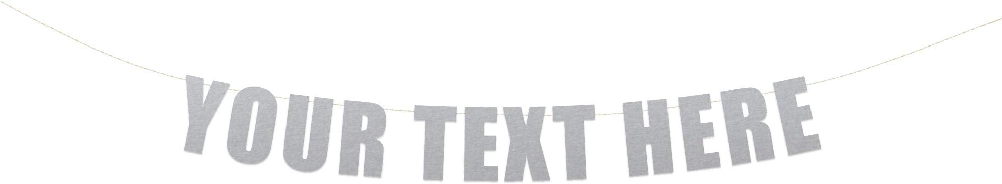Your Text Here banner - Funny Rude Customize Your Party Banner Signs | Custom Text/Phrase Banner | Make Your Own Banner Sign | StringItBanners (Silver Metallic)