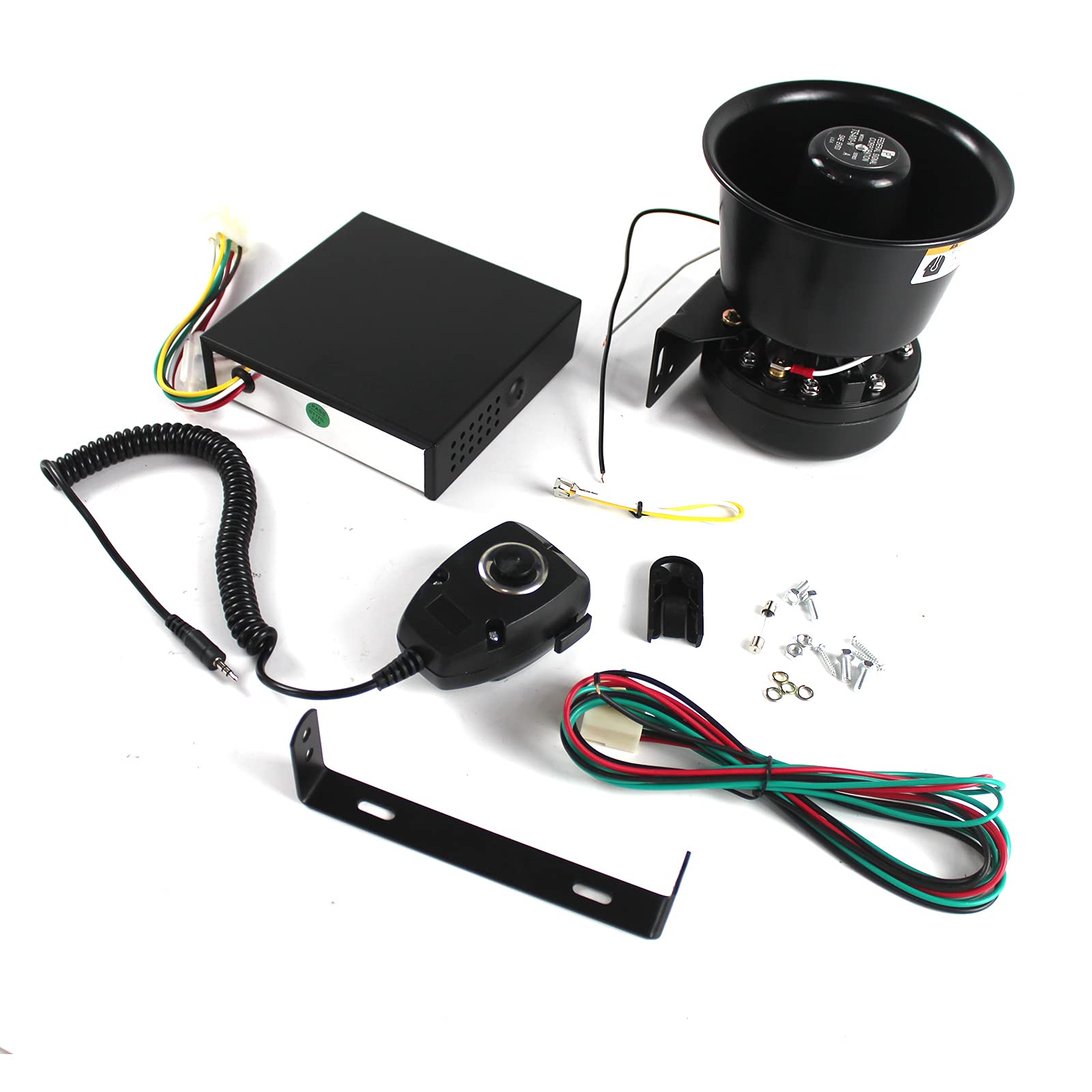 COPACHI Car Siren Horn Mic 9 Sound 400W DC12V 150db Police Fire Car Warning Alarm Loud Speaker System Universal After-Market Parts