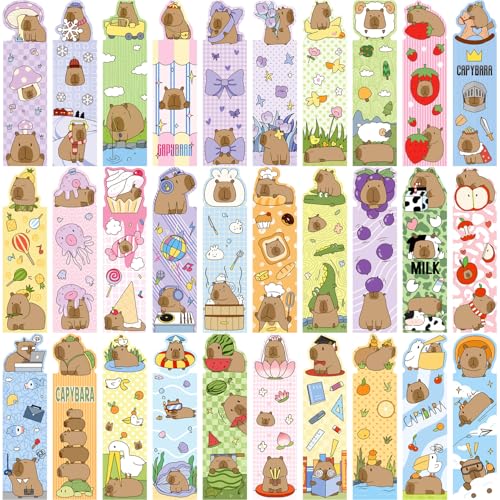 30 marcadores de capibara, adorable diseño de animales para los amantes de los...