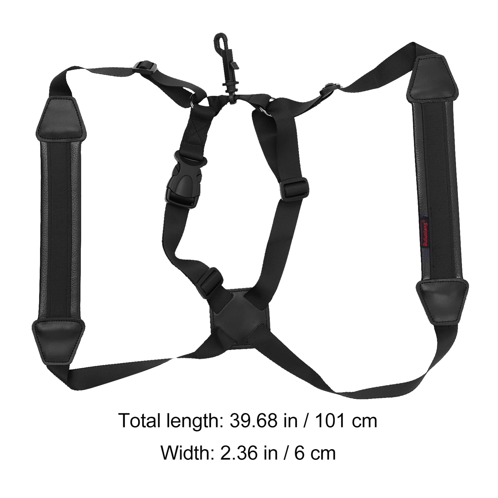 SUPVOX 1Pc Tenor Sax Shoulder Strap Comfortable Black Saxophone Detachable Belt for Alto and Tenor Saxophones Durable and Practical Design Strong Load Bearing Accessory