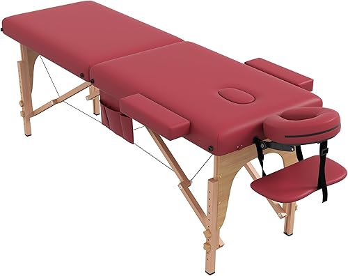 Miniatura 11 de civama Mesa de Masaje Cama de Masaje Portátil, 26 Libras Peso Ligero 2 Secciones Plegable Cama de Tatuaje Cuidado Facial Spa Cama de Pestañas Altura