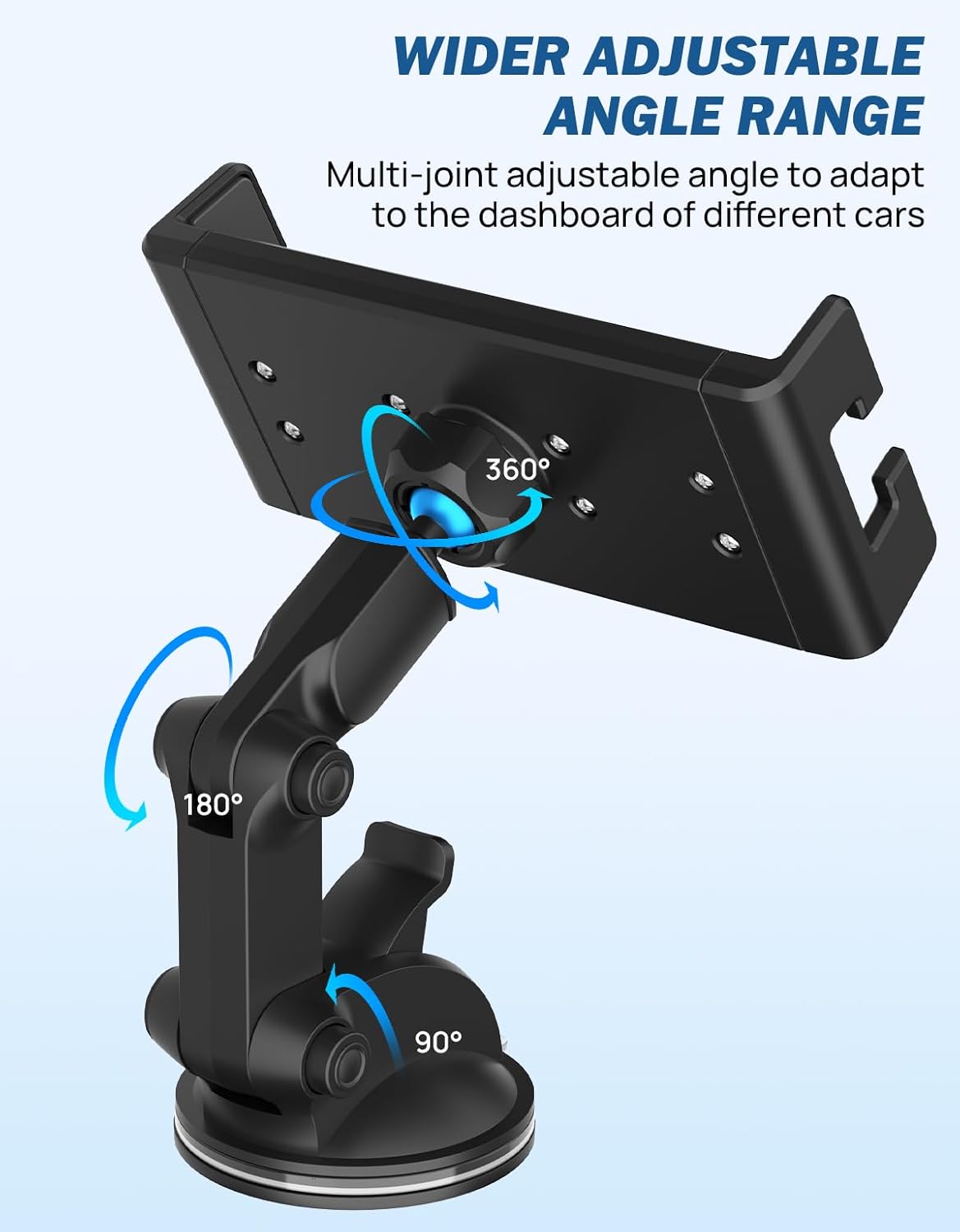 JOYTUTUS Starlink Mini Dash Mount Suction Cup Mount, Wider Adjustable Angle Starlink Mini Car Mount for Dashboard, Starlink Mini Dash Mounted Holder