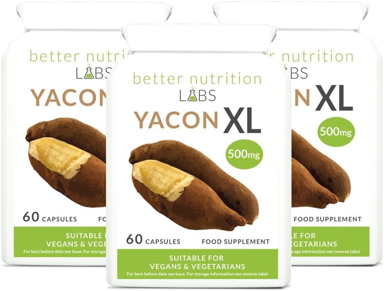 Yacon XL 3 Month Supply - High Strength Yacon Syrup Extract diet pill by Better Nutrition Labs - 180 Capsules