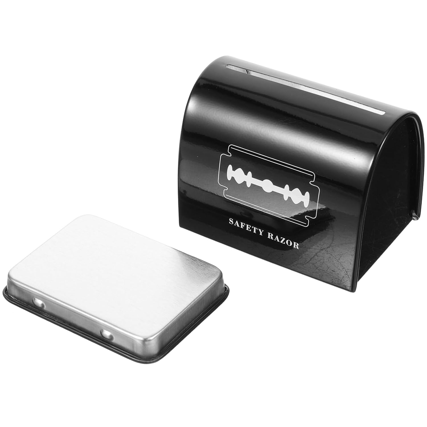 Barber Razor Blade Storage Box Disposal Case Safe Metal