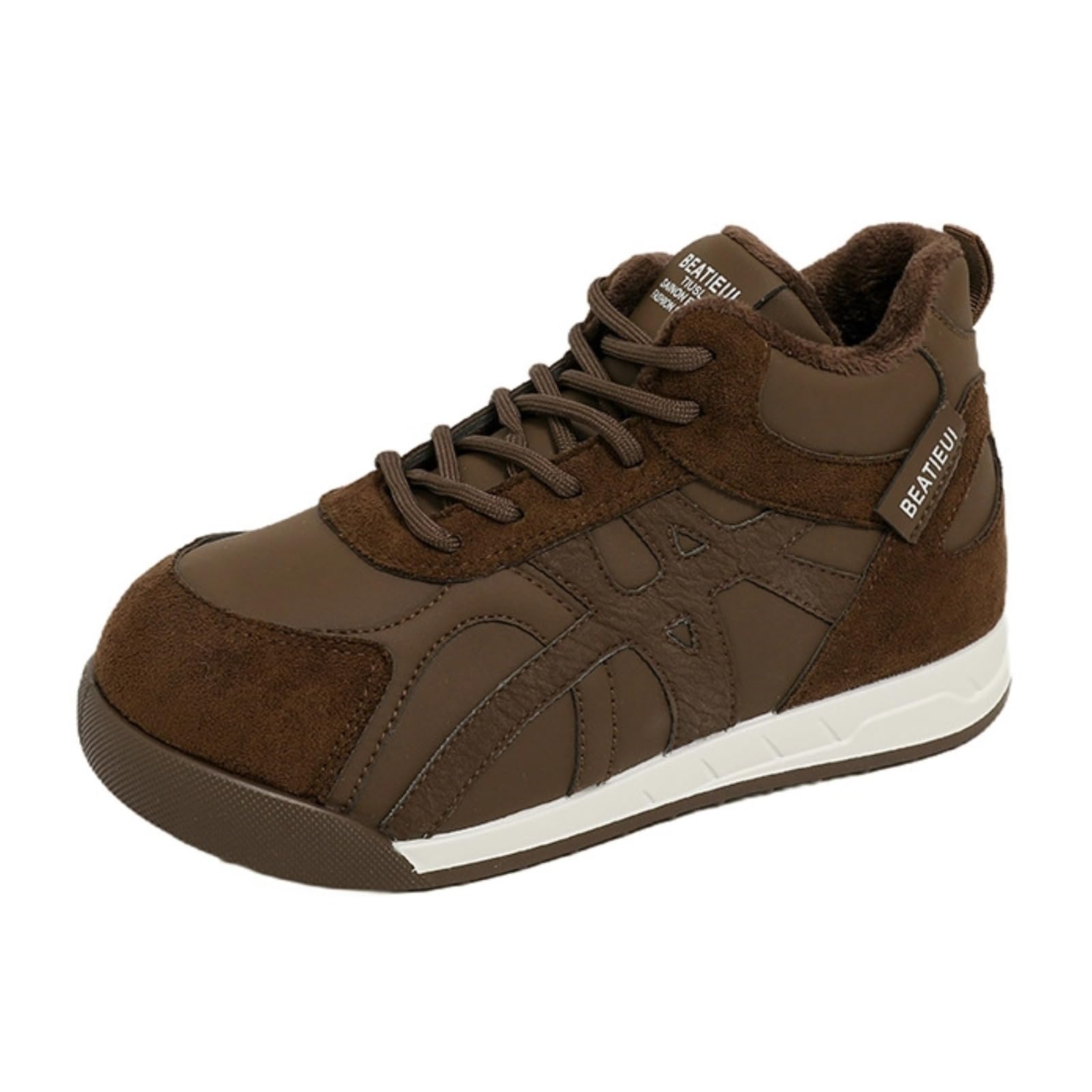 Chaussures d'hiver femme marron foncé en fourrure taille 4 - 6