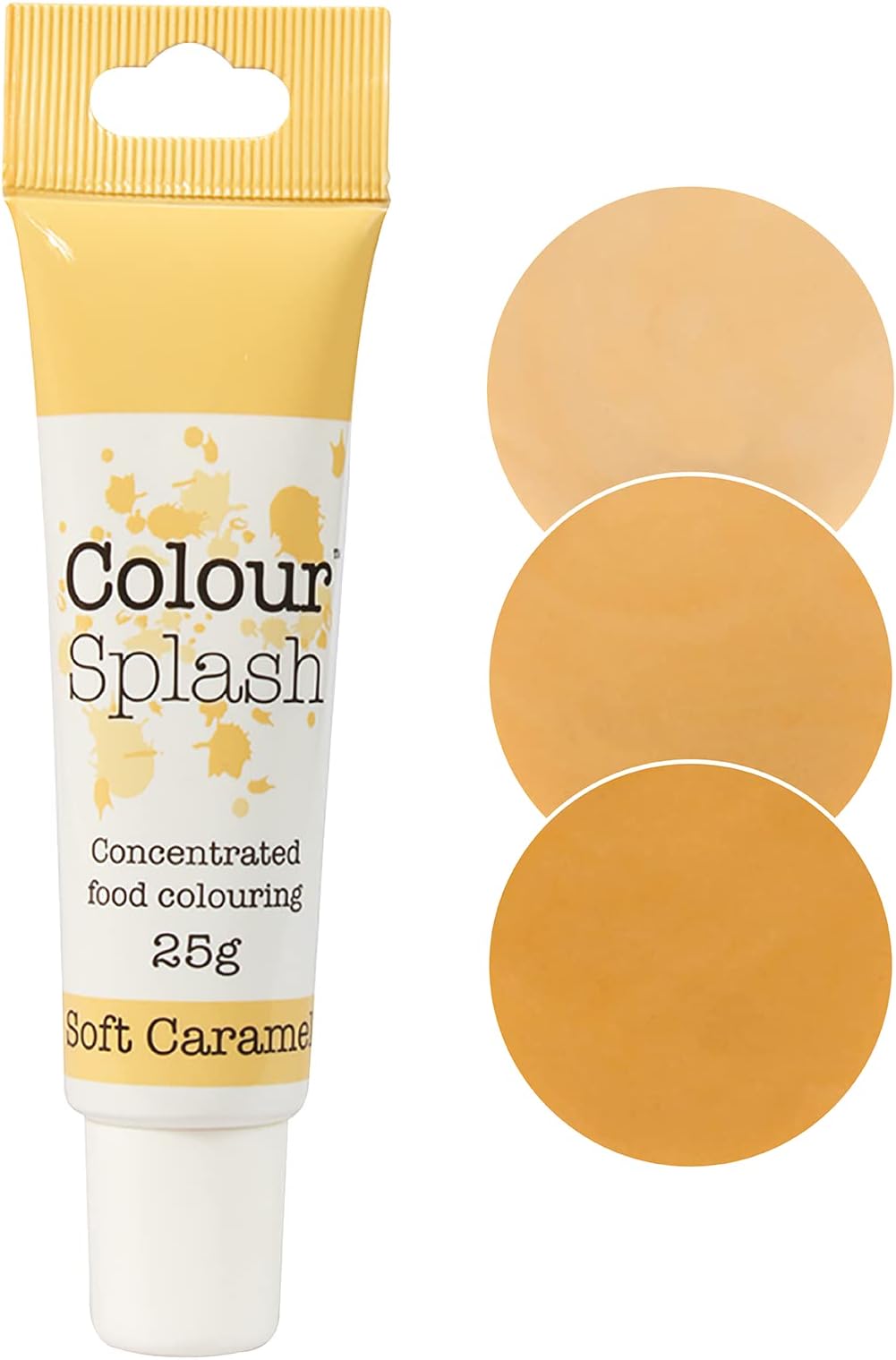 Colour Splash Food Colouring Gel Tube, Edible Ingredients, Highly Concentrated Gels, Easy to Use Squeezy Tubes, Transform Plain Cakes Into Bright, Eye-Catching Creations - Soft Caramel 25g