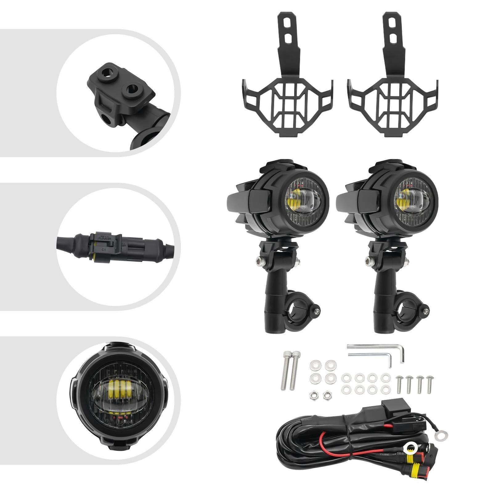 Fari della motocicletta Fendinebbia Universale Faro Supplementare 40W Faretti LED Moto