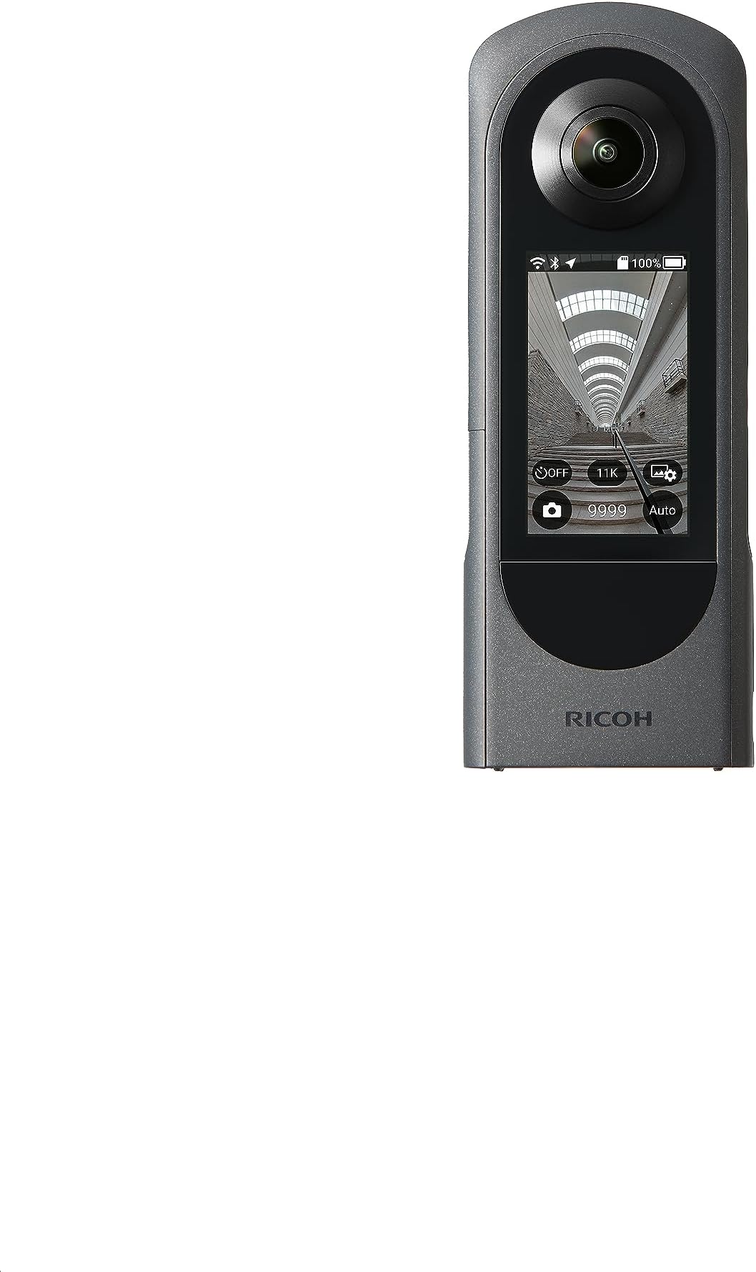360 Degree camera THETA X (2023), High resolution image of approx 60M, 5.7K 360, Touch screen, Interchageable battery, External memory card