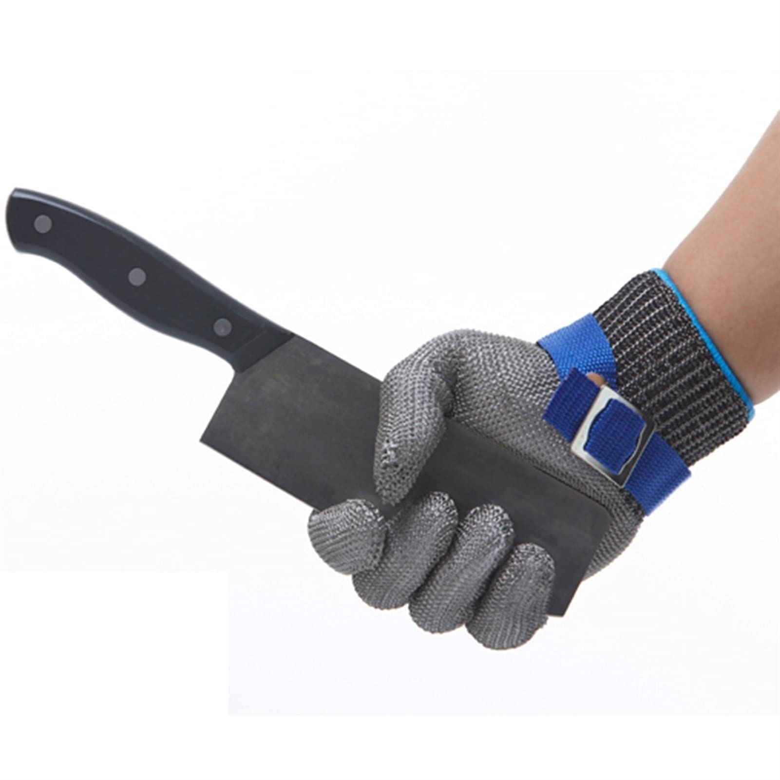 Guanti Resistenti al Taglio 306 Guanti Antitaglio in Filo di Acciaio, Guanti Antitaglio di Sicurezza per Taglio di Carne da Cucina per Ristorante di Famiglia, Usati con Qualsiasi Mano