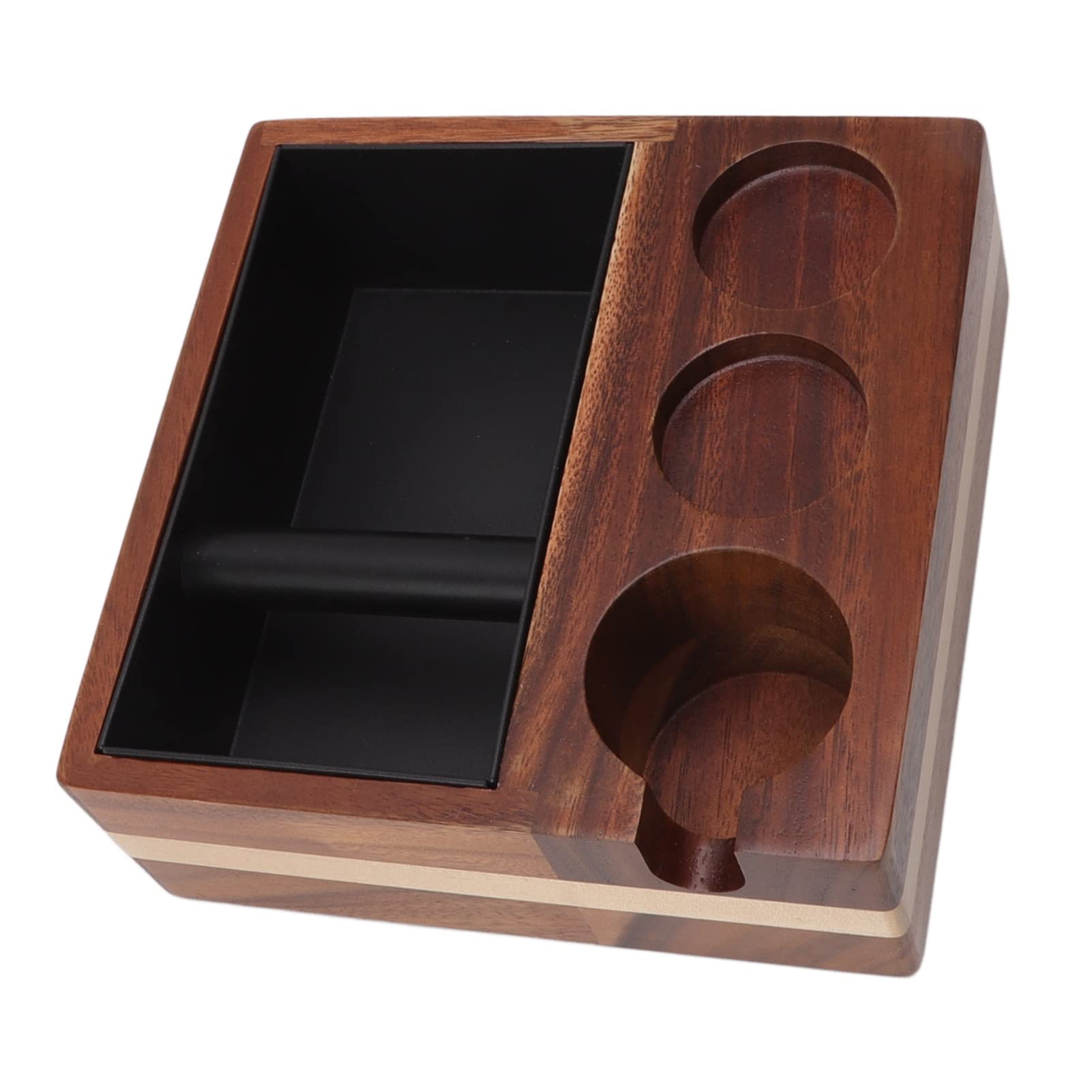 Busta caffè in Legno, Comodo Ed Ergonomico Contenitore per Fondi caffè in Legno 4 in 1 per Mensa da Cucina