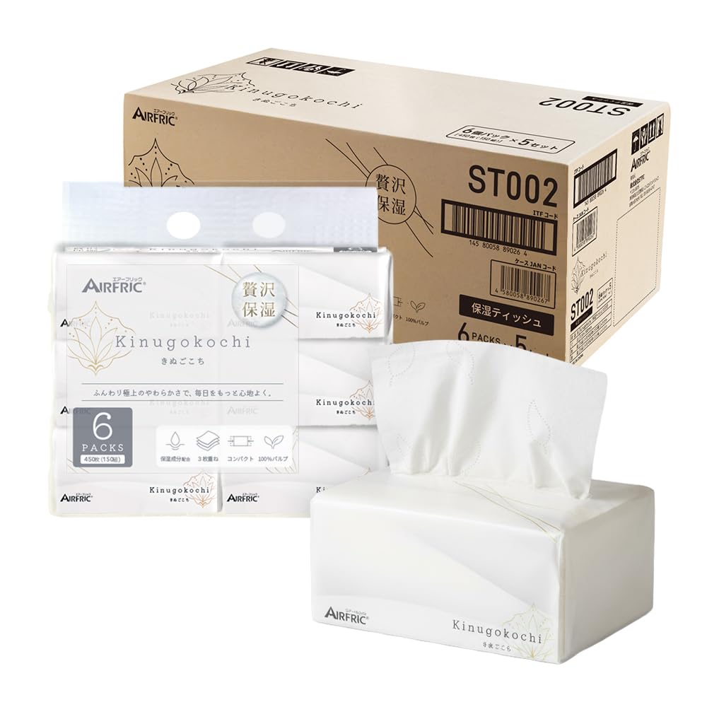 Amazon.co.jp: AIRFRIC 保湿ティッシュ コンパクト 贅沢保湿 超