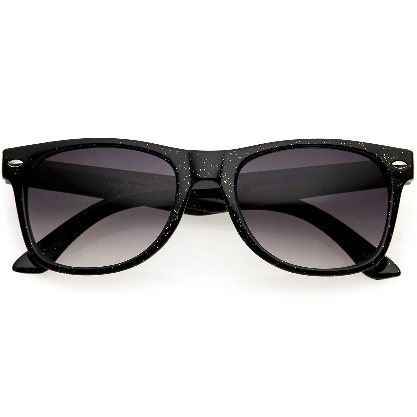 zeroUV - Kids Spectacular Glitter Horn Rimmed Sunglasses D142 (Black/Lavender)