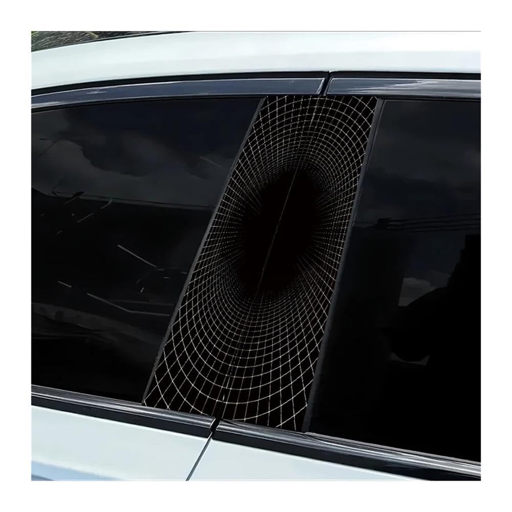 Autocollant de pilier de porte voiture lisse noir mat lot de 2 films de protection pour carrosserie