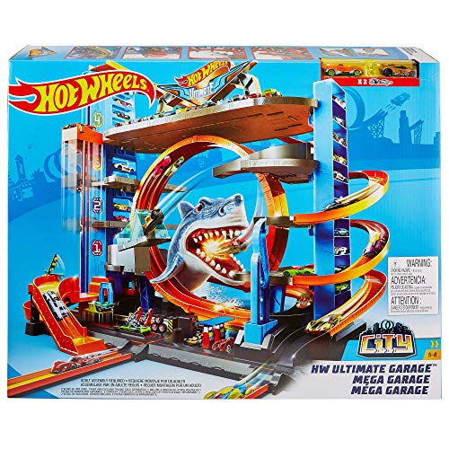 Hot Wheels City Ultimate Garage with Shark Attack, Multi