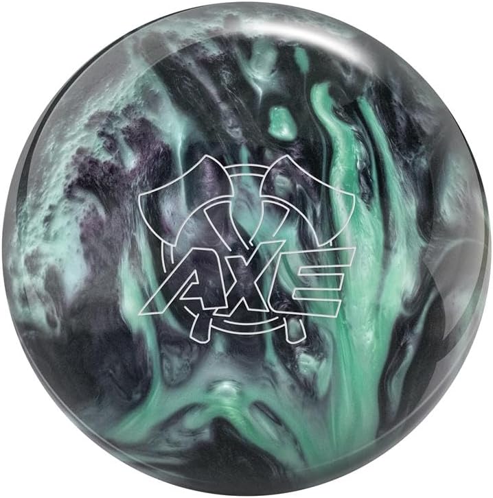 Hammer PRE-DRILLED Axe Bowling Ball - Green/Smoke (This Item Includes a Free Bowlerstore Rubber Shammy- Colors Will Vary for The Shammy)