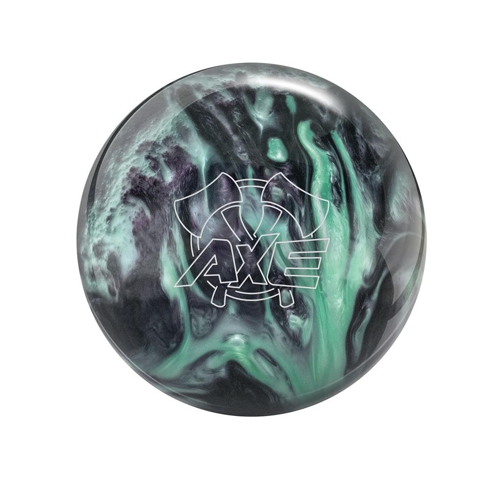 Hammer PRE-DRILLED Axe Bowling Ball - Green/Smoke (This Item Includes a Free Bowlerstore Rubber Shammy- Colors Will Vary for The Shammy) 13lbs