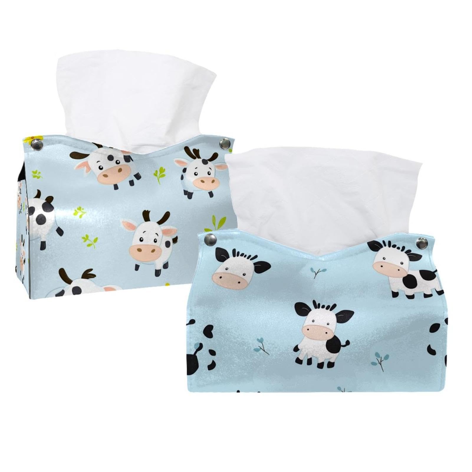 Housse de boîte à mouchoirs en tissu lot de 2 contre carton moche