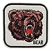 Écusson Ours Grizzly Bear Patch Animal Thermocollant 7,3x7,3cm Cameleon-Shop