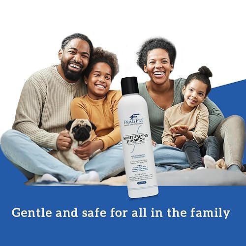 Miniatura 5 de Champú hidratante de 8 onzas (paquete de 2 unidades) hipoalergénico, sin sulfatos y sin fragancia, nutre e hidrata tu cabello seco y hambriento con