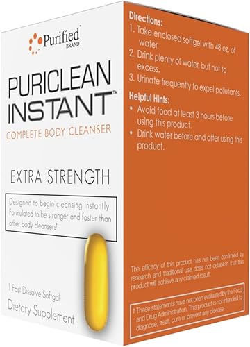 Wellgenix Puriclean Limpiador corporal instantáneo completo, 1 gel suave de acción rápida, desintoxicación de limpieza de hierbas extra fuerte,