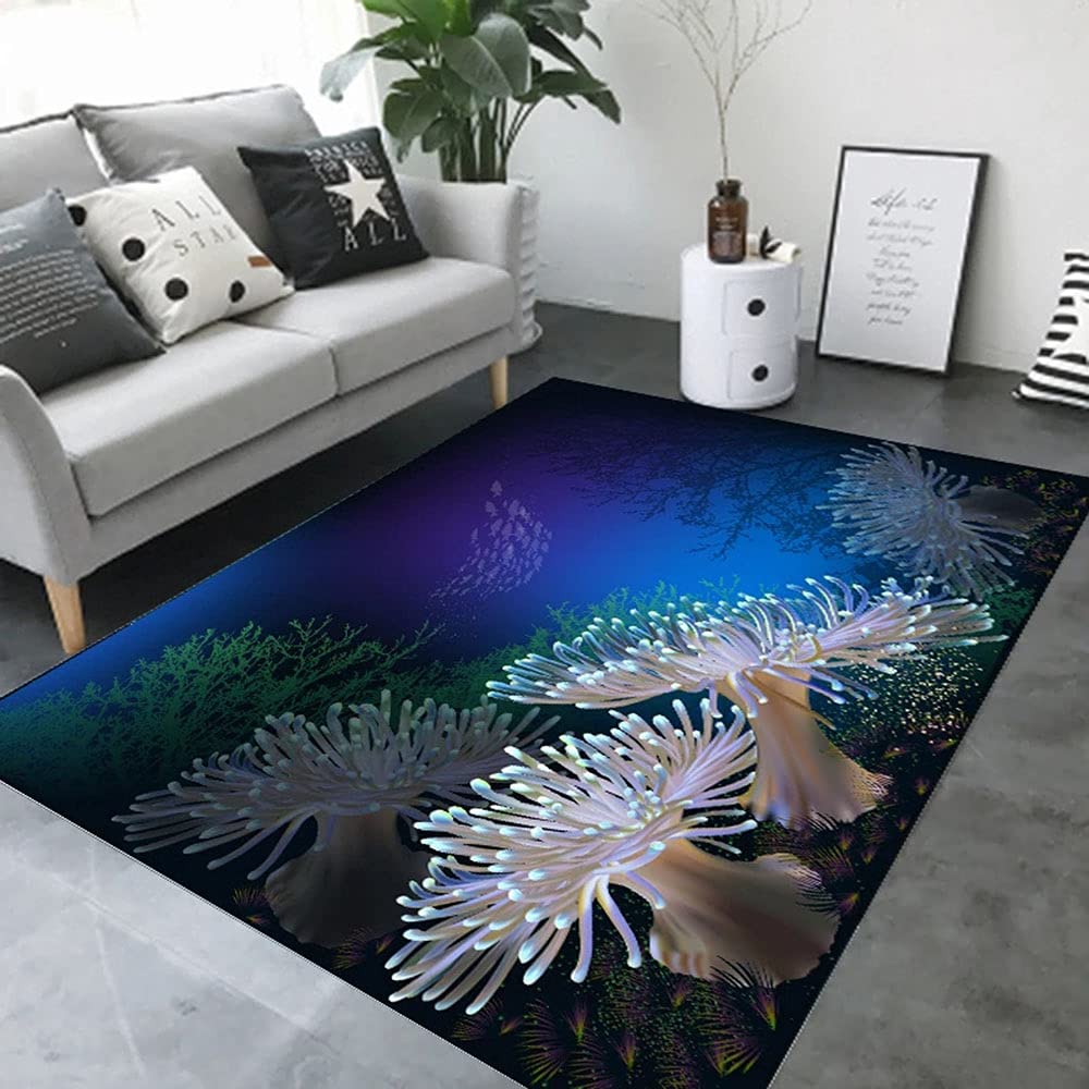 Tapis 3D grande surface anti-dérapant pour salon et salle de bain
