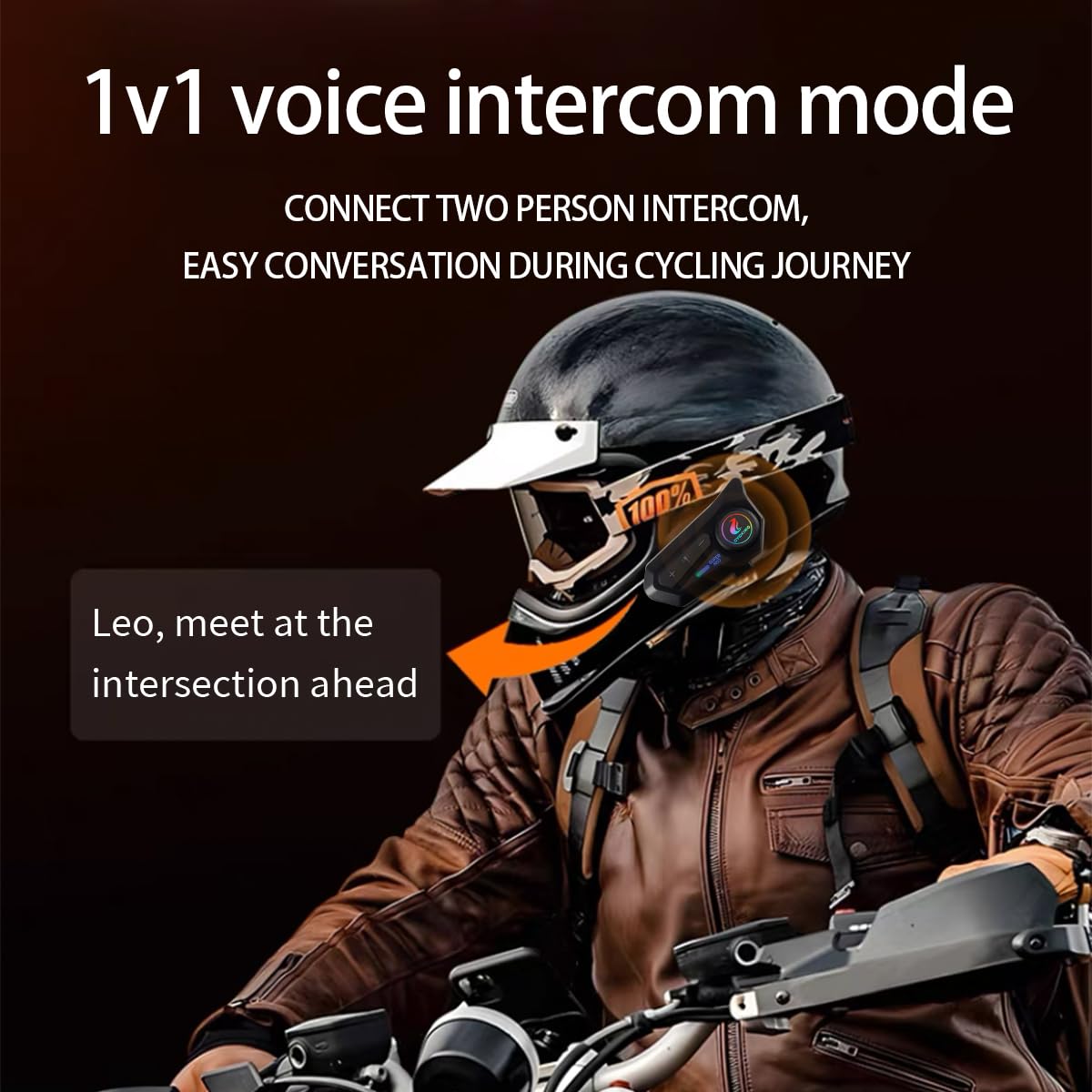 Motorradhelmlautsprecher mit hoher Akkulaufzeit Helmkopfhörer, ausgestattet mit automatischer Annahme-/Anruf-Musiksteuerung/intelligentem Geräusch/Siri aufwecken, kompatibel mit allen Helmen