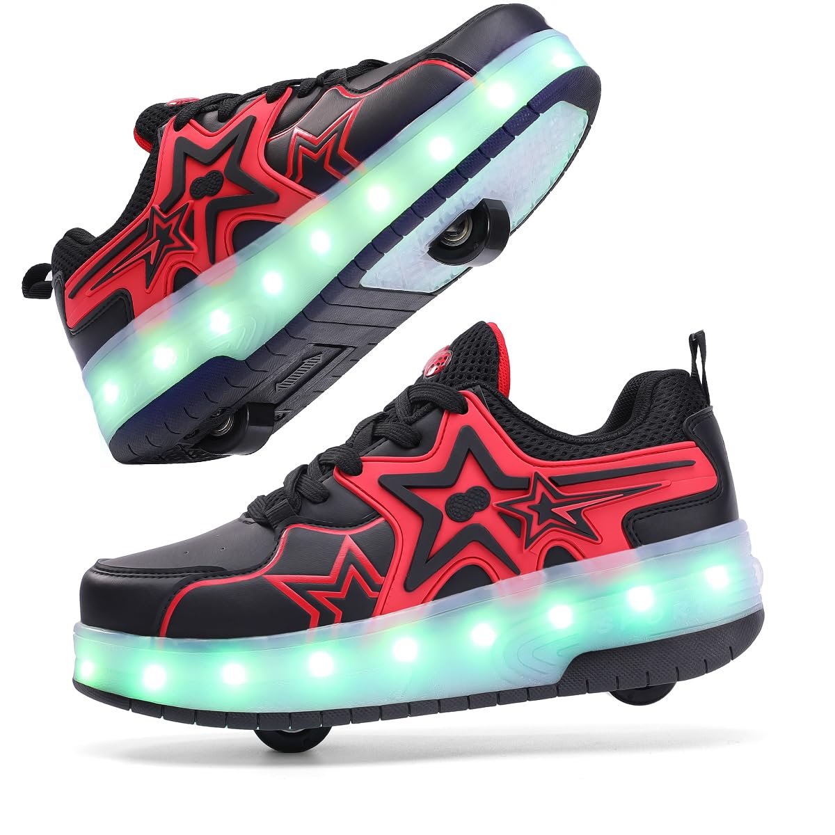 Kids Roller Skate Shoes - Rechargeable Wheels, Fashion Color, Shiny, Birthday for Boys and Girls