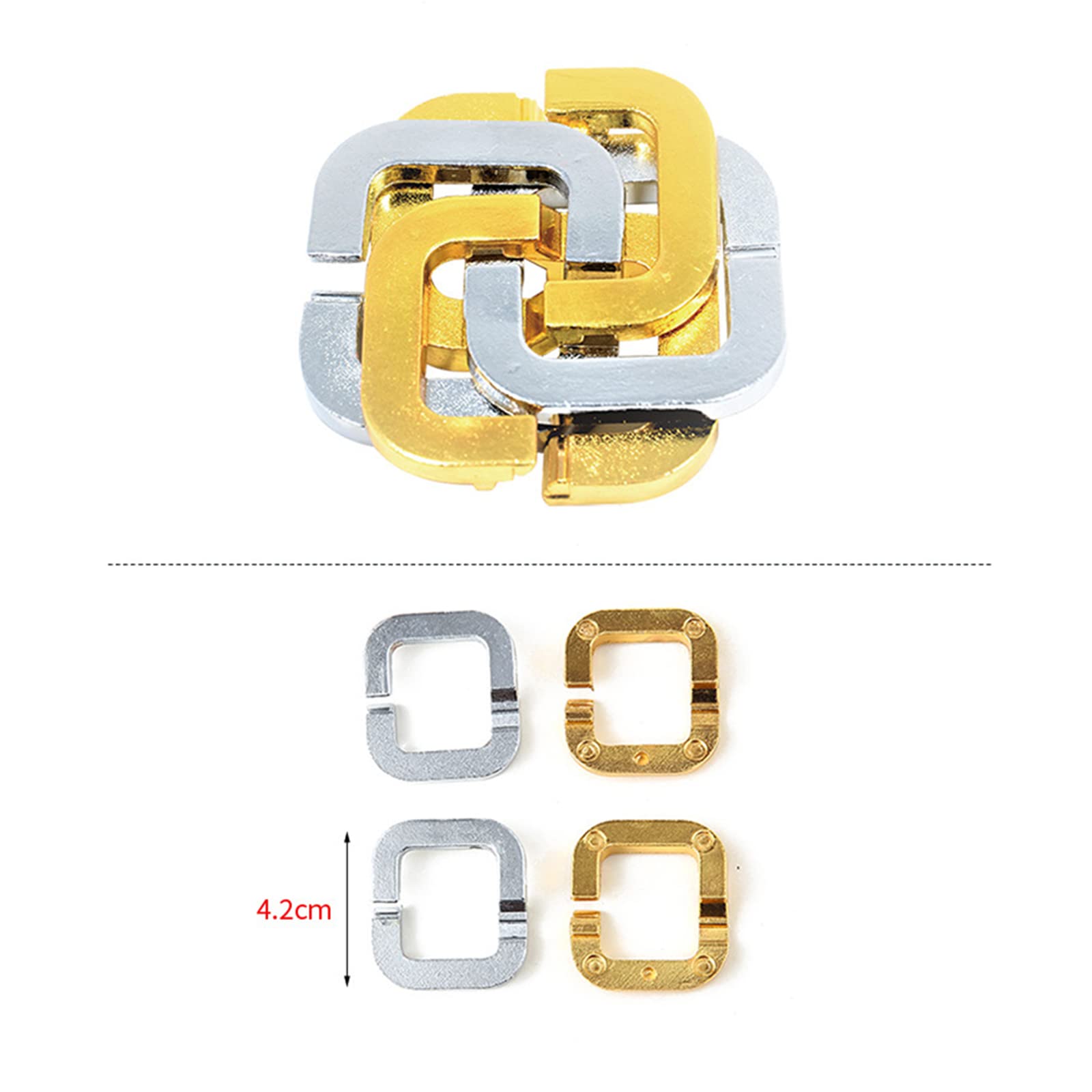 Joyeee 22-teiliges Denksport-Puzzle aus Metalldraht, Denkspiel IQ-Test zum Entsperren von Spielzeug, Interlock-Challenge-Puzzle-Spiel, pädagogisches Spielzeug, Geschenk für Teenager, Erwachsene