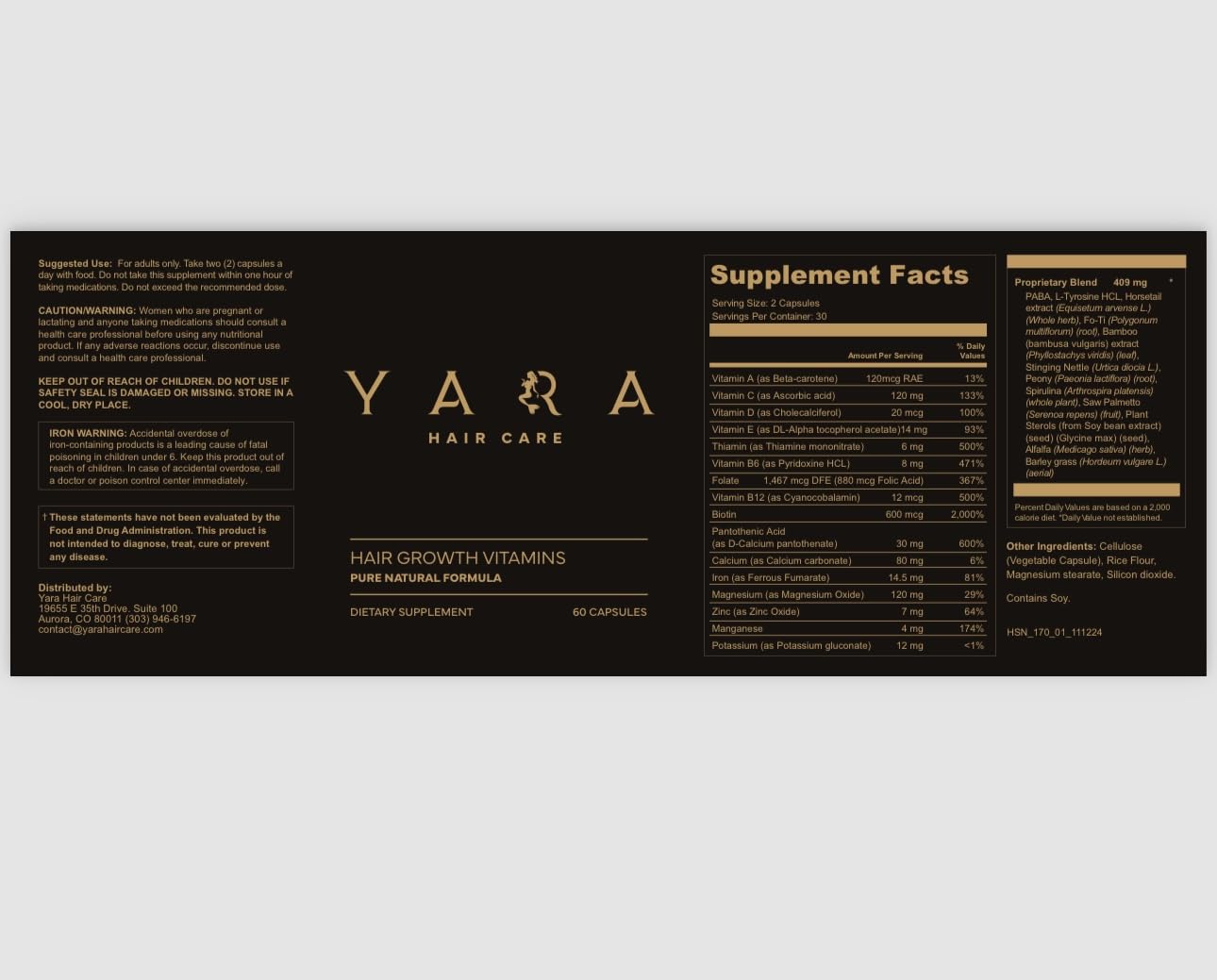 Hair Growth Pills, Best Hair Supplement, Hair Regrowth for Women, Men’s Hair Vitamins, Thicker Hair Fast, biotin for Hair Loss, Postpartum Hair Loss Remedy, Supports Hair Pigmentation– 60 Capsules.