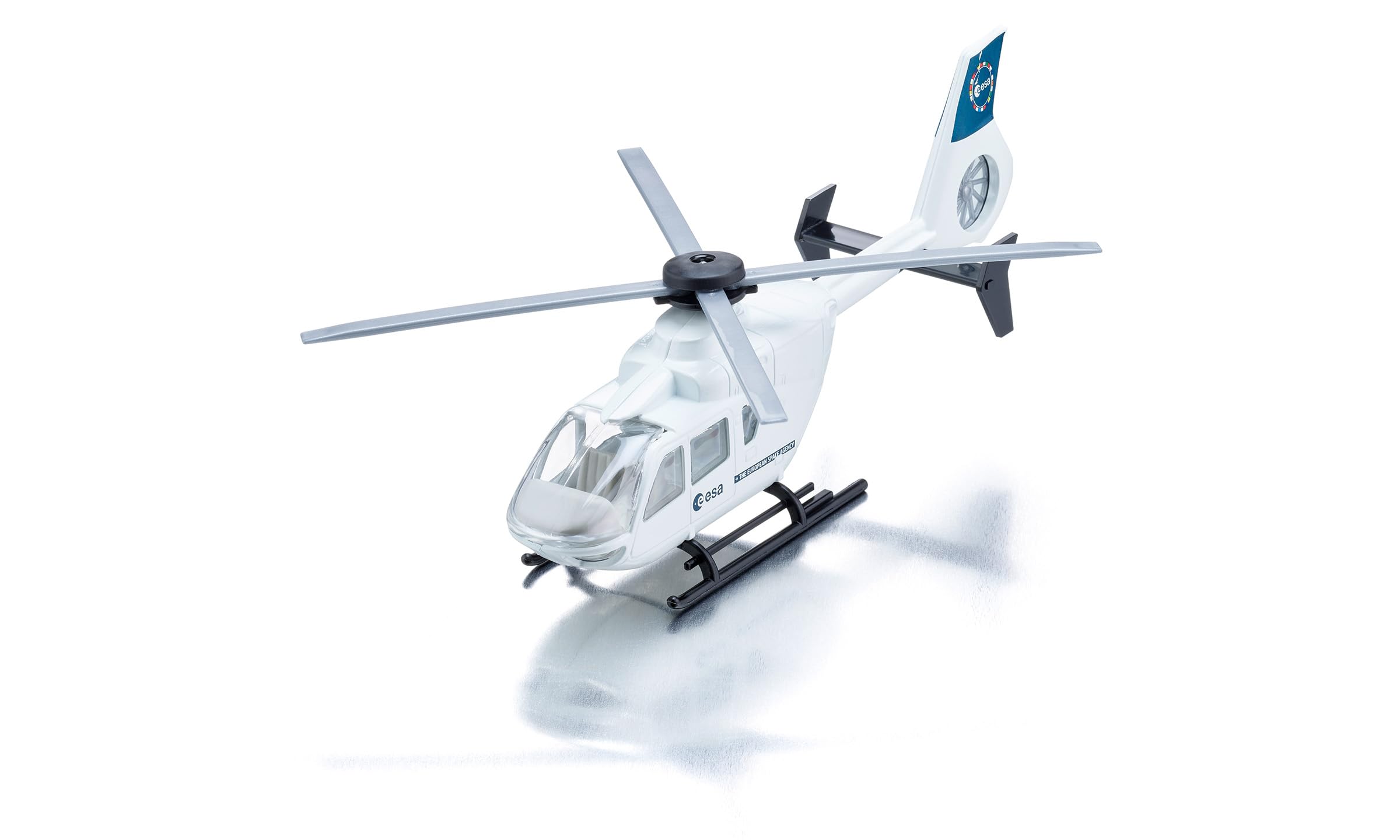 Siku 2537, Elicottero ESA, Elicottero Giocattolo per Bambini, 1:55, Metallo/Plastica, Bianco, Rotori Mobili